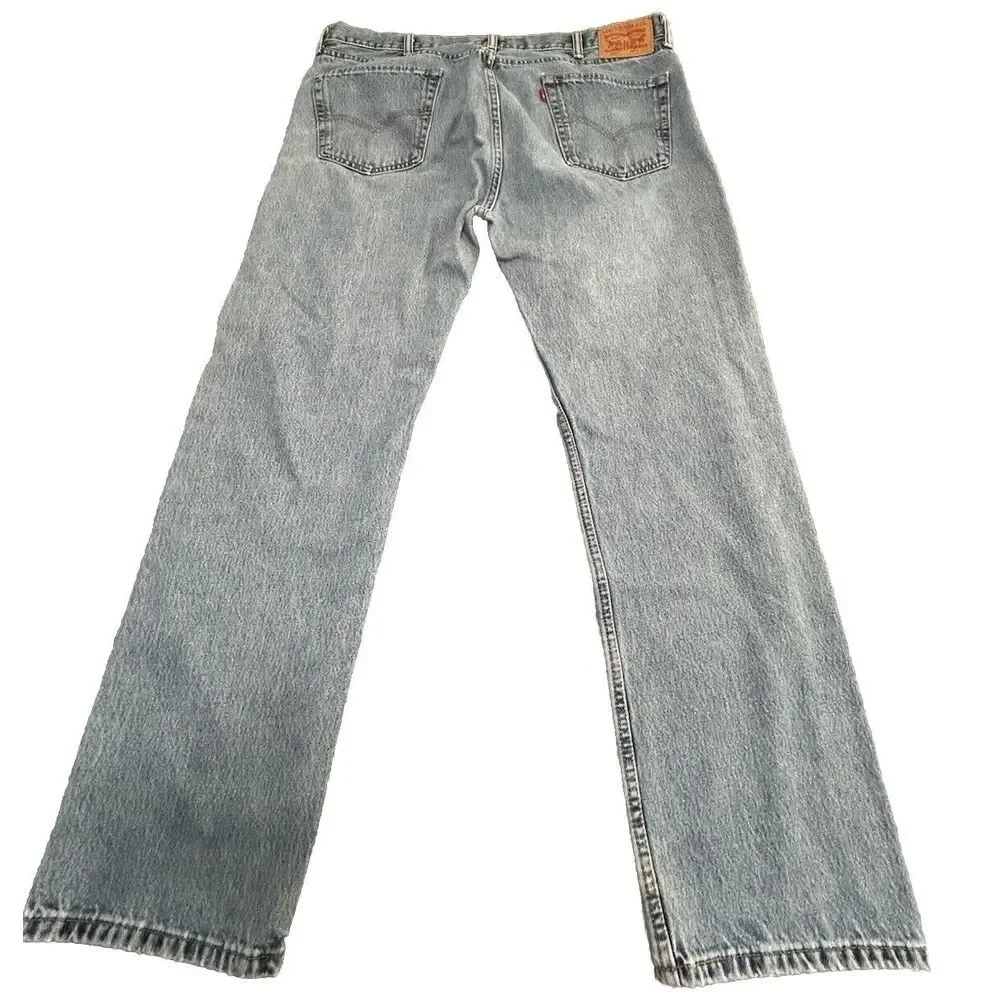 Levi's 505 Jeans Men's 40‎ X 30 Denim Blue Straight Leg Medium Dark Wash Pants